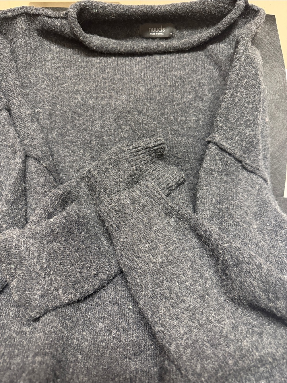 nuuds Heather charcoal Turtleneck Pullover Sweater